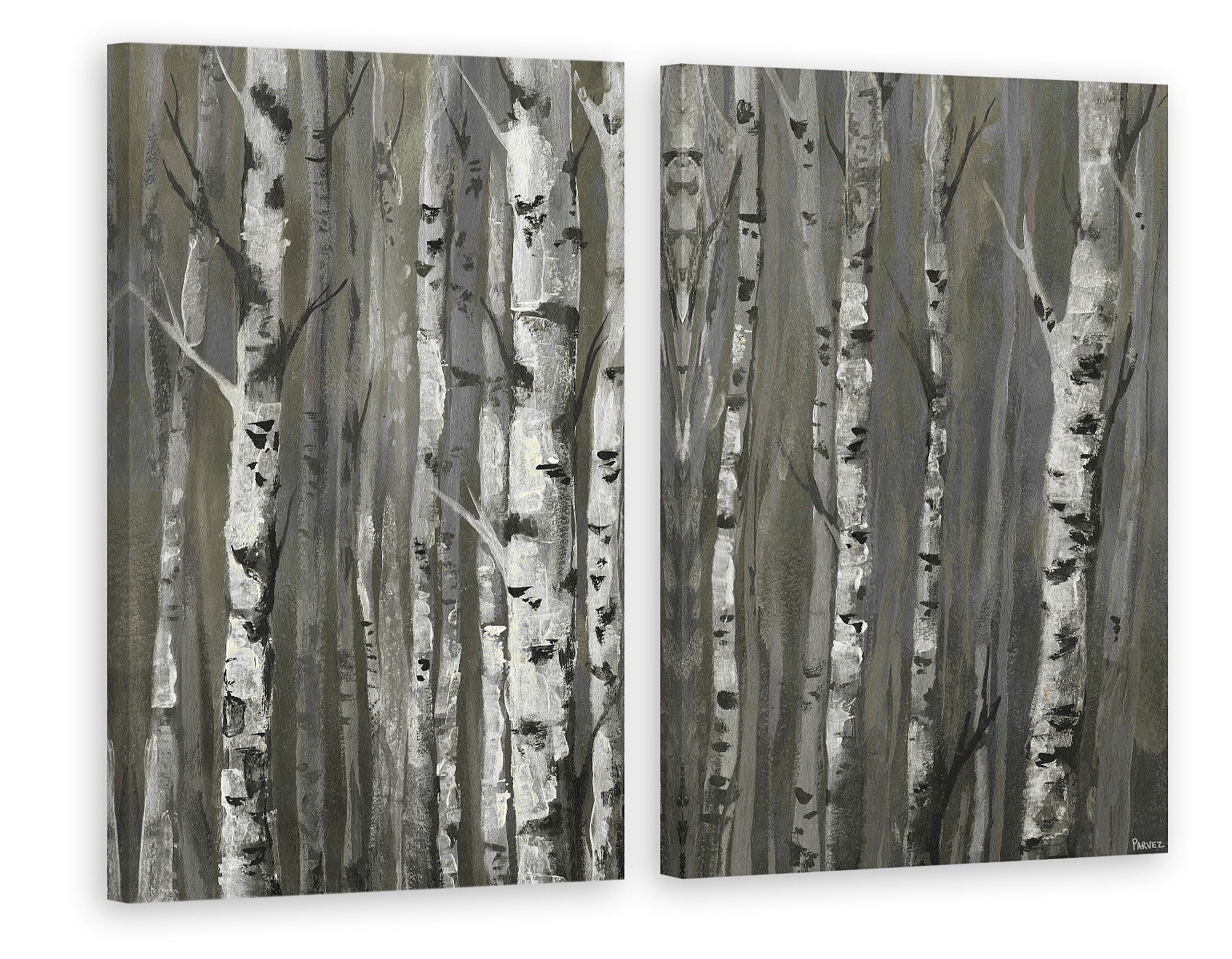 Twigs and Trunks Forest Canvas Print Diptych