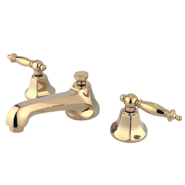 Polished Brass Double Handle Widespread Bathroom Faucet