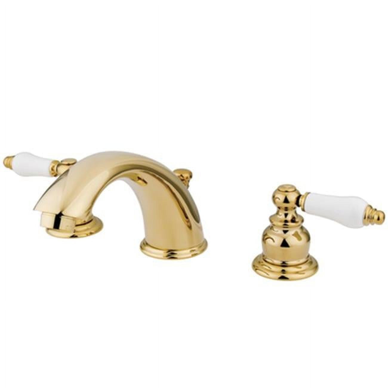 Victorian Polished Brass 8-Inch Widespread Bathroom Faucet