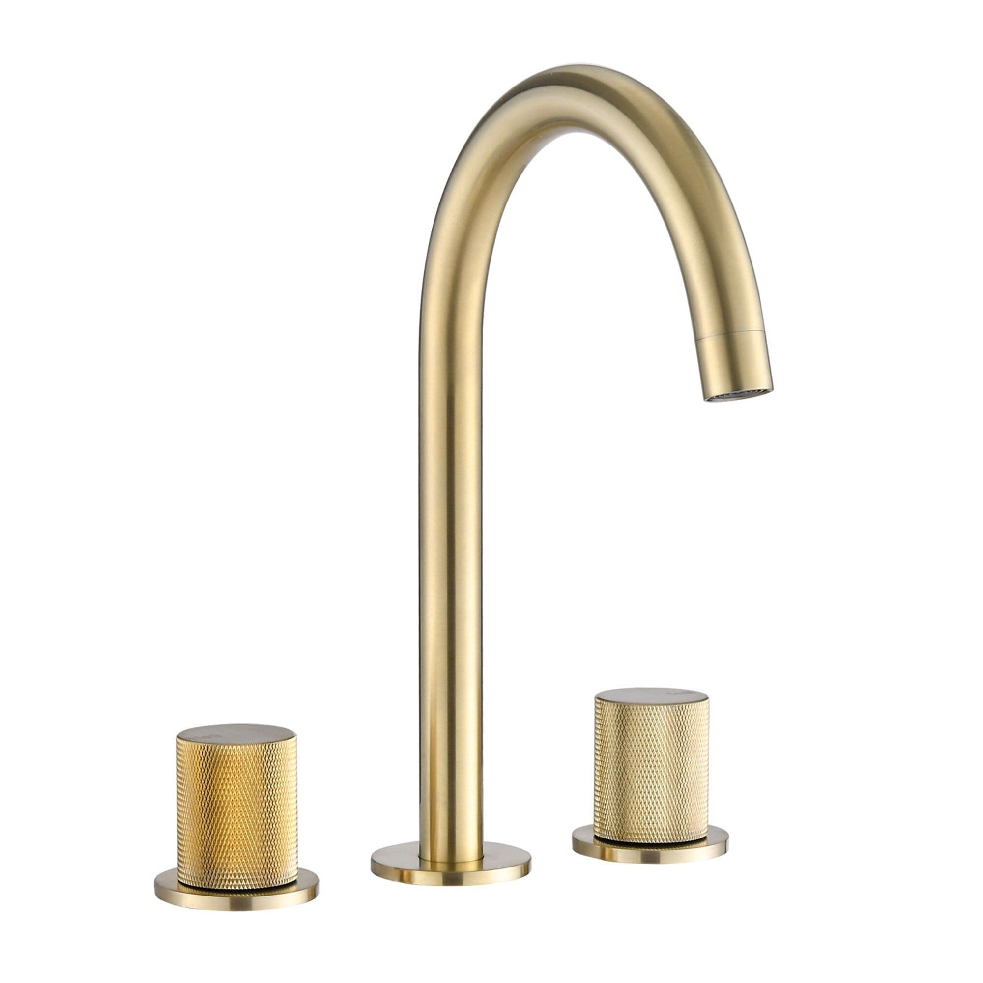 Brushed Gold Brass 2-Handle Widespread Bathroom Faucet