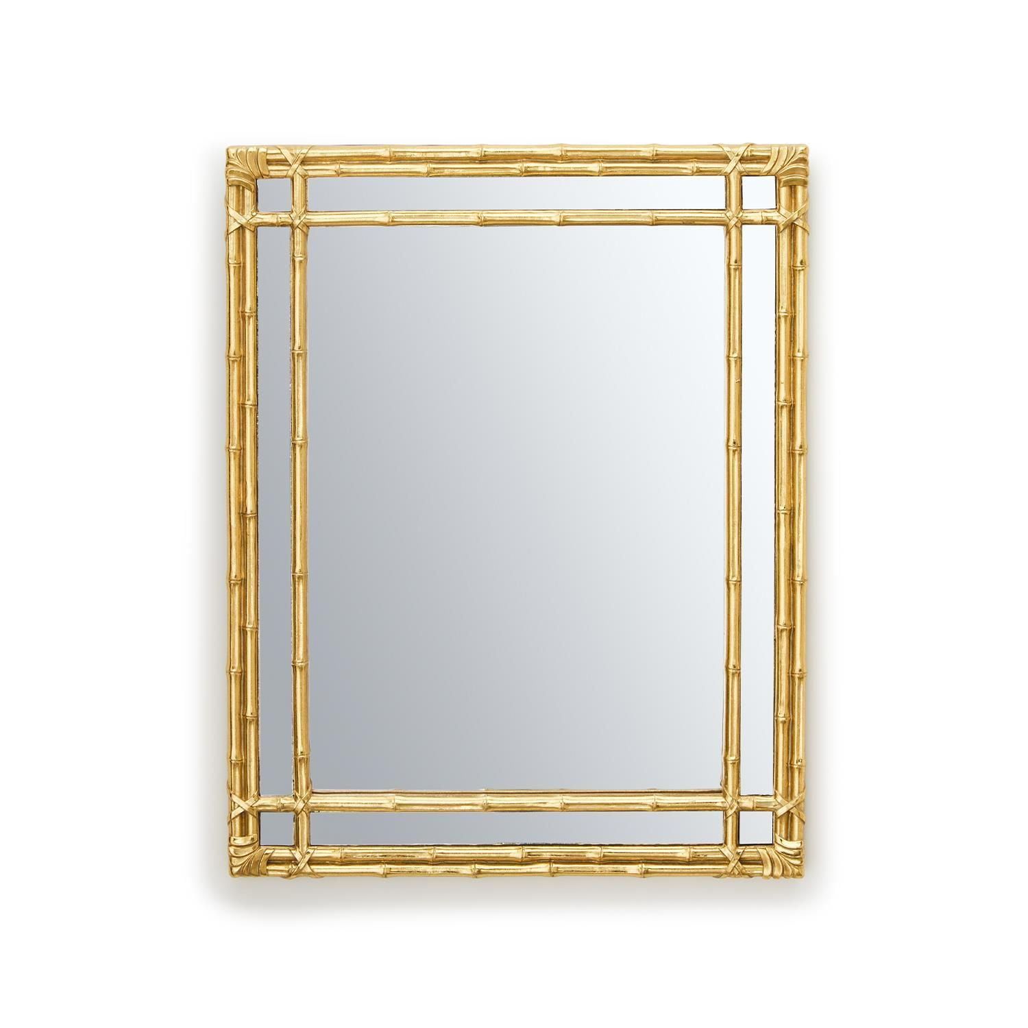 Gold Bamboo Frame Full Length Rectangular Mirror