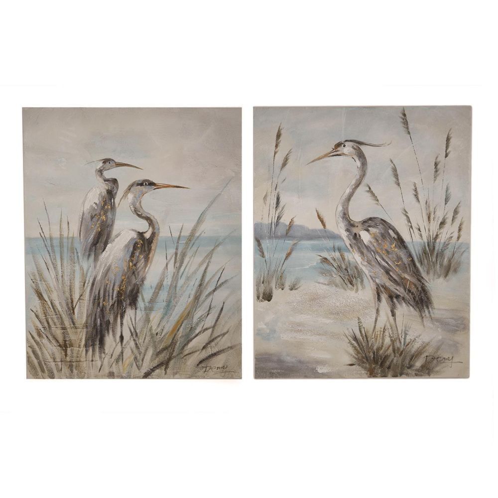 Shore Bird Acrylic Canvas Wall Art Set