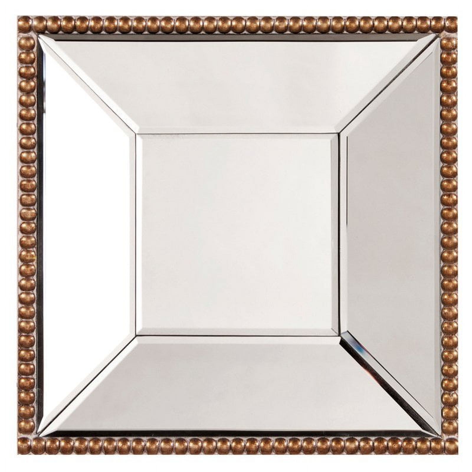 Antique Gold Square Wood Wall Mirror, 12" x 12"