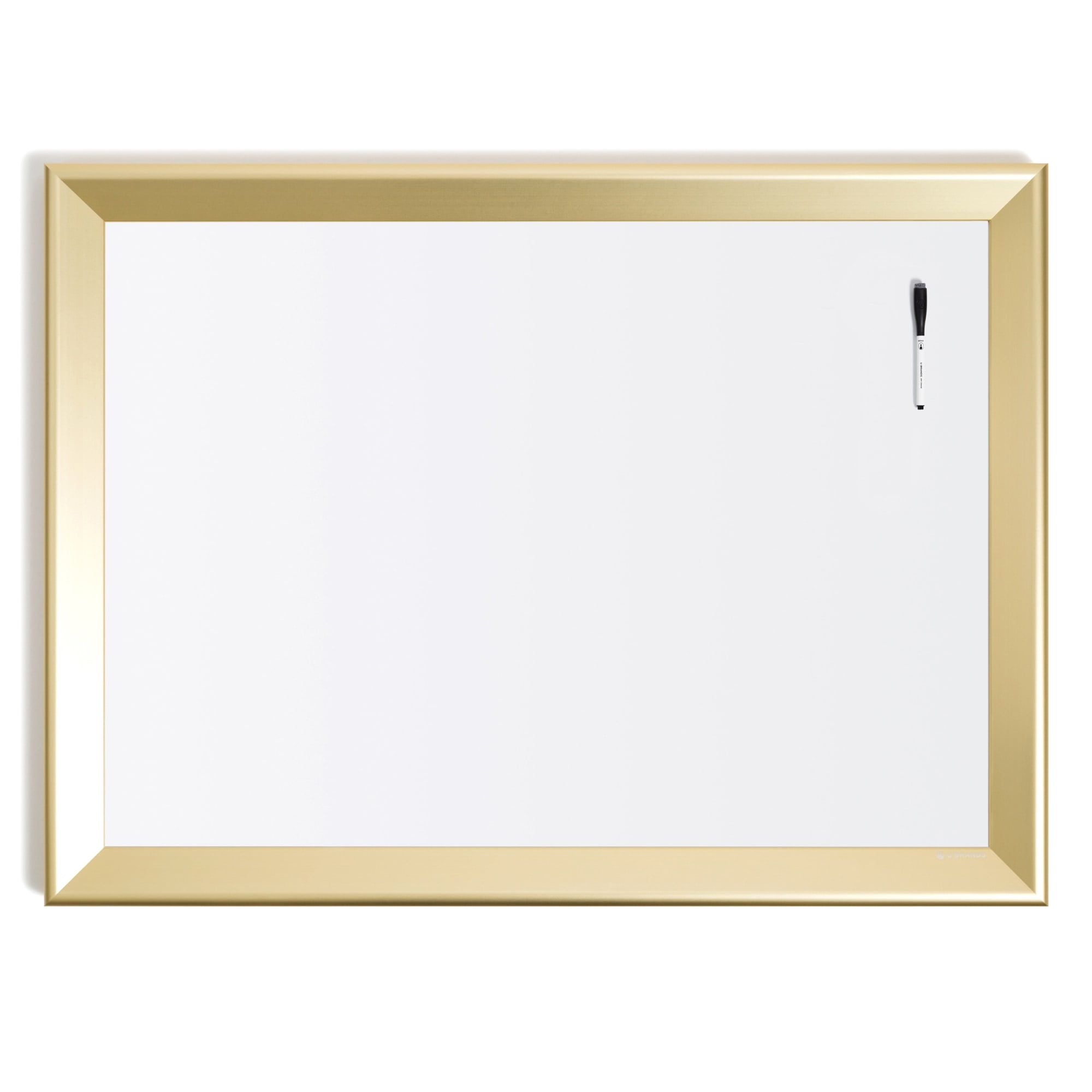 Gold Aluminum Frame Magnetic Dry Erase Board, 35 x 47 Inches