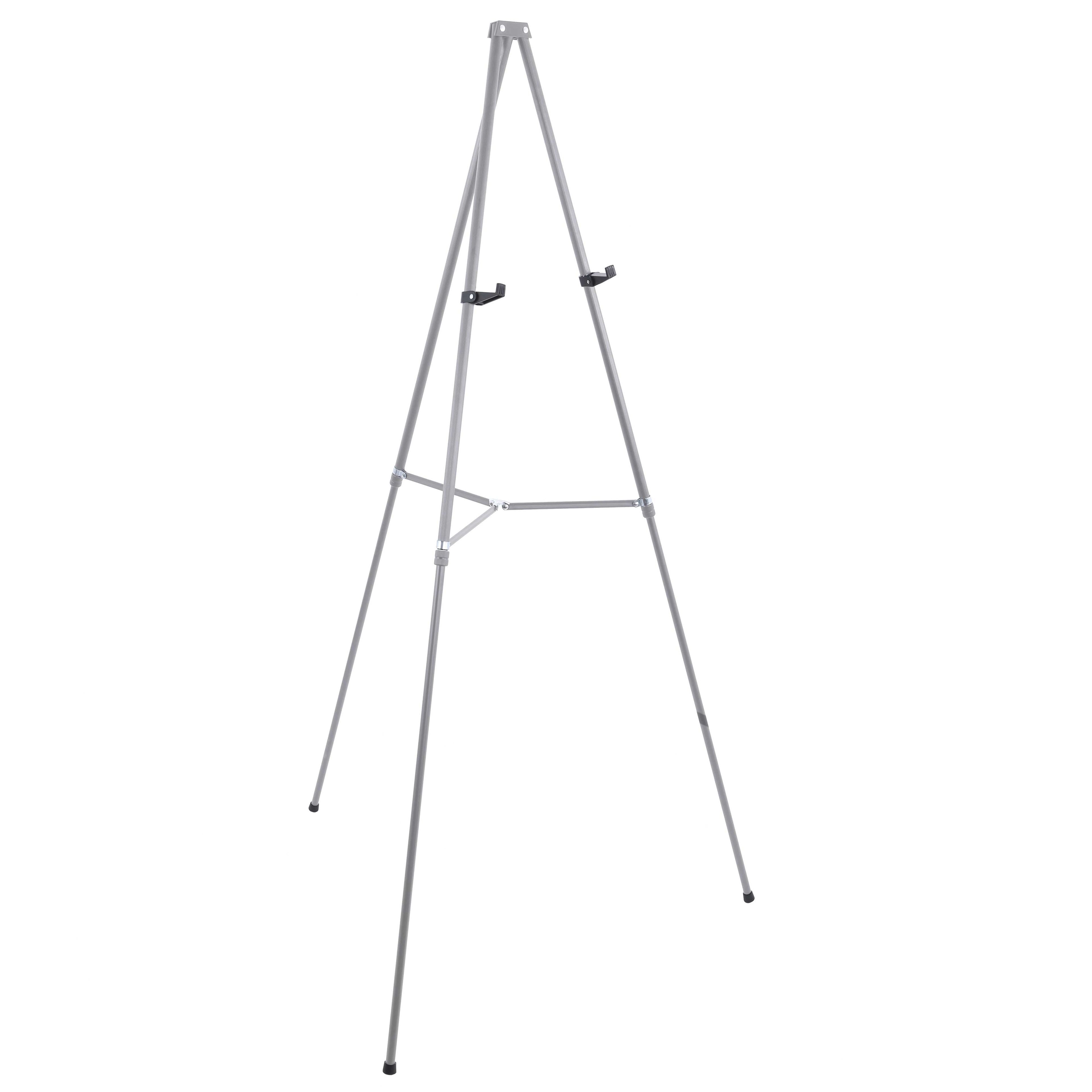 66" Silver Aluminum Adjustable Display Easel Stand