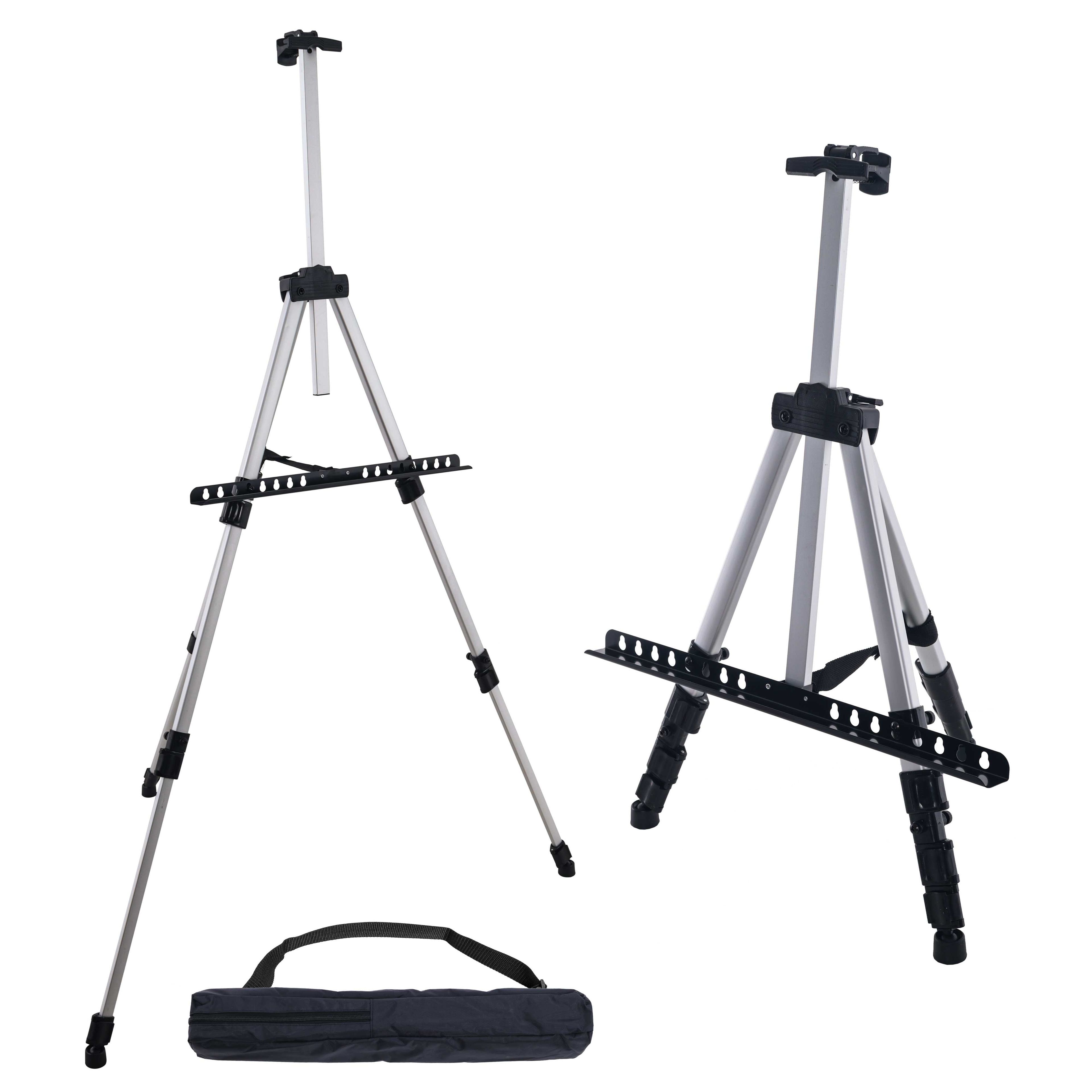 Pismo 66" Silver Aluminum Adjustable Tripod Artist Easel