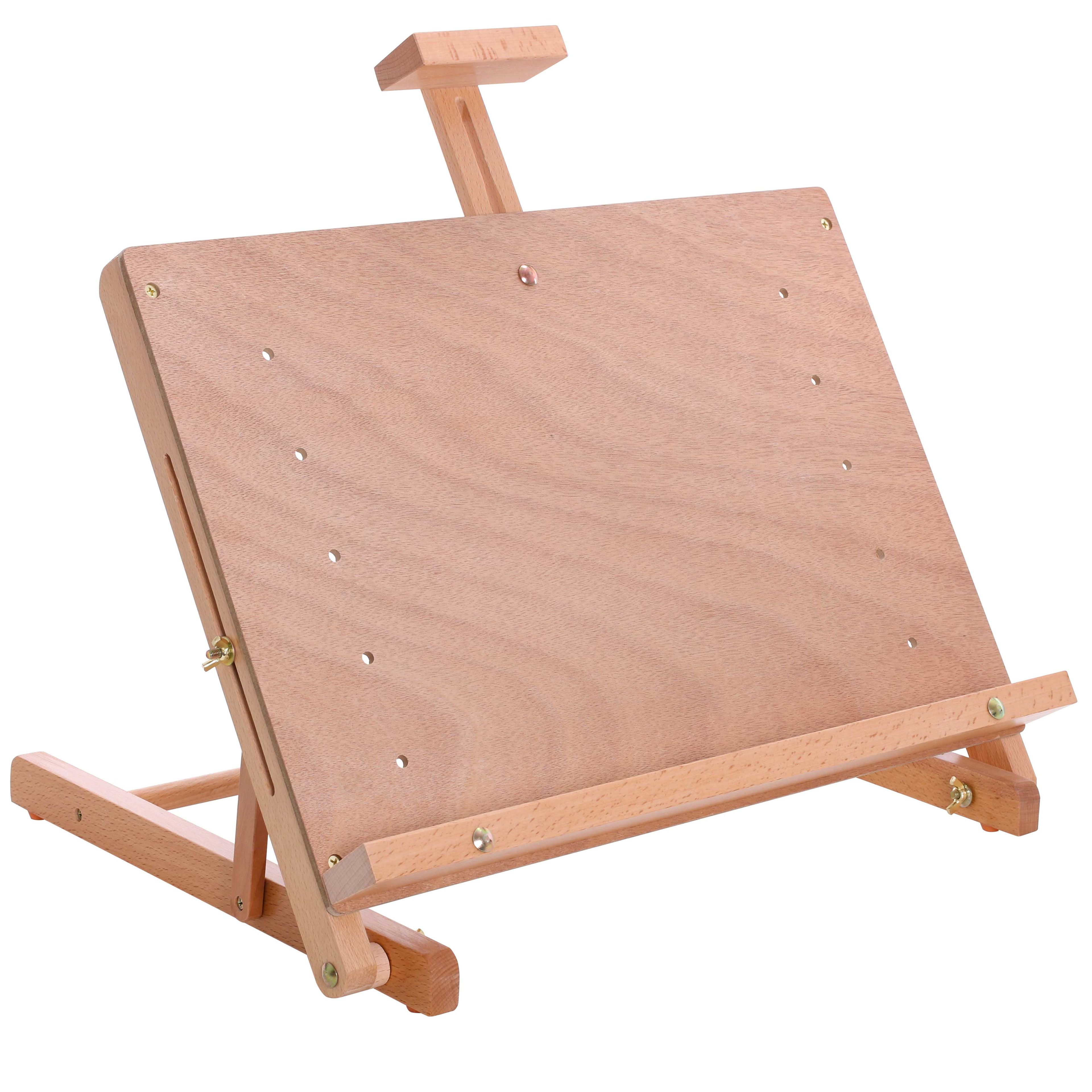 Beechwood Adjustable Tabletop Artist Studio Easel, 27"