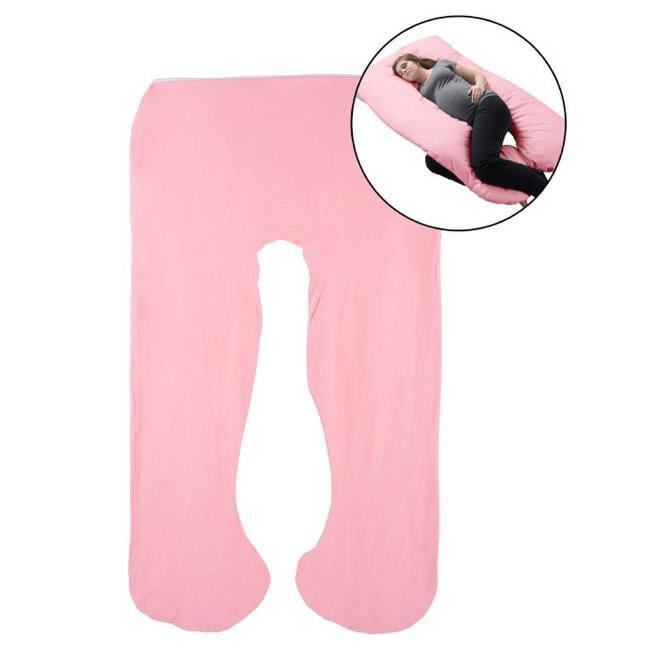 Pink Cotton U-Shaped Full Body Pillowcase