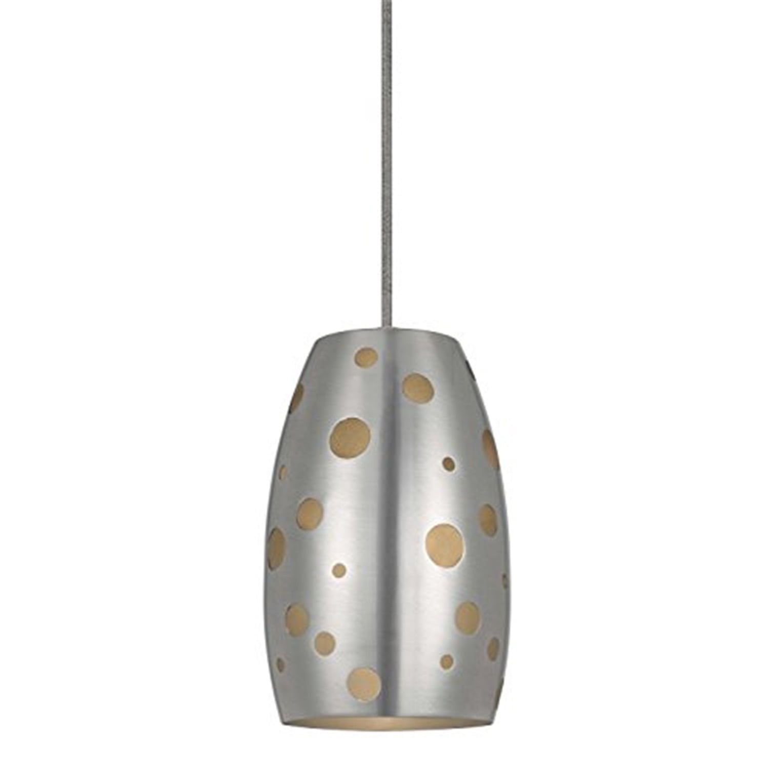 Brushed Steel Glass LED Pendant Light