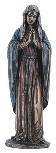 11.75 Inch Bronze Virgin Mary Praying Figurine