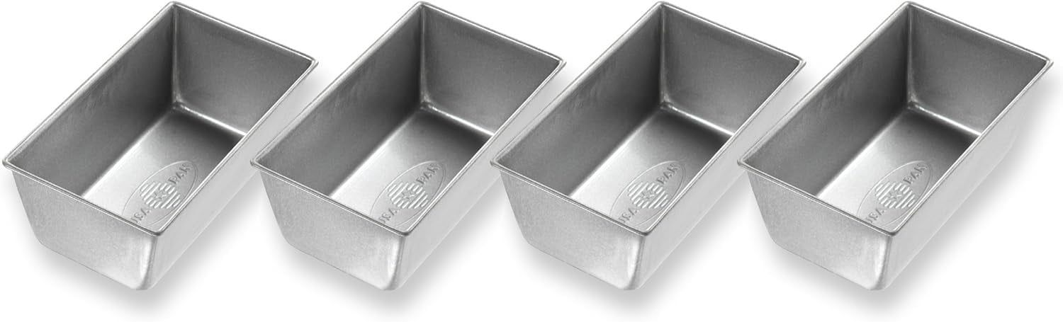 Set of 4 Mini Aluminized Steel Nonstick Loaf Pans