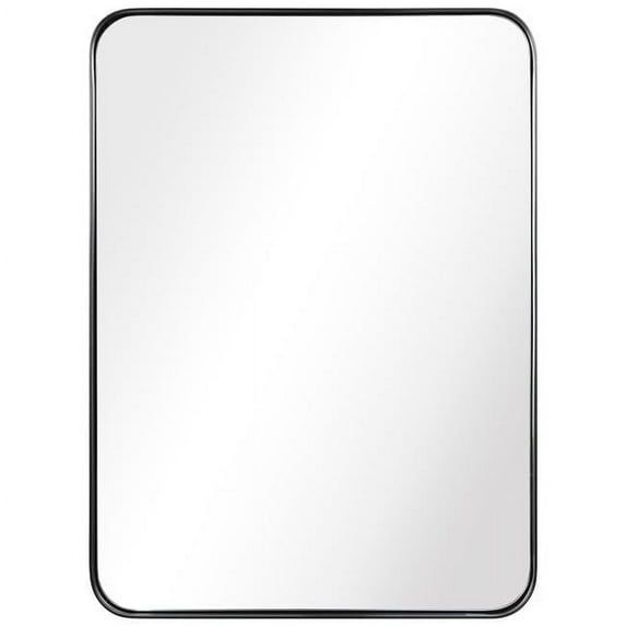 Sleek Black Stainless Steel Full-Length Mirror 22" x 30"