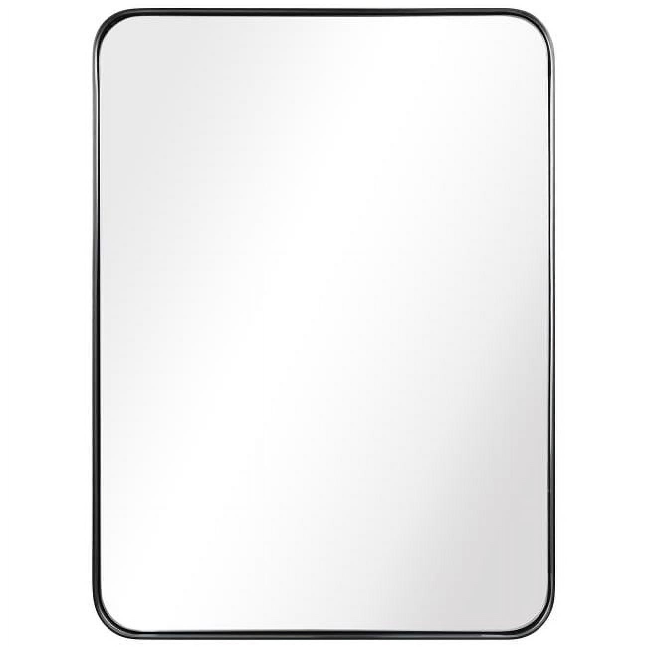 Sleek Black Stainless Steel Full-Length Mirror 22" x 30"