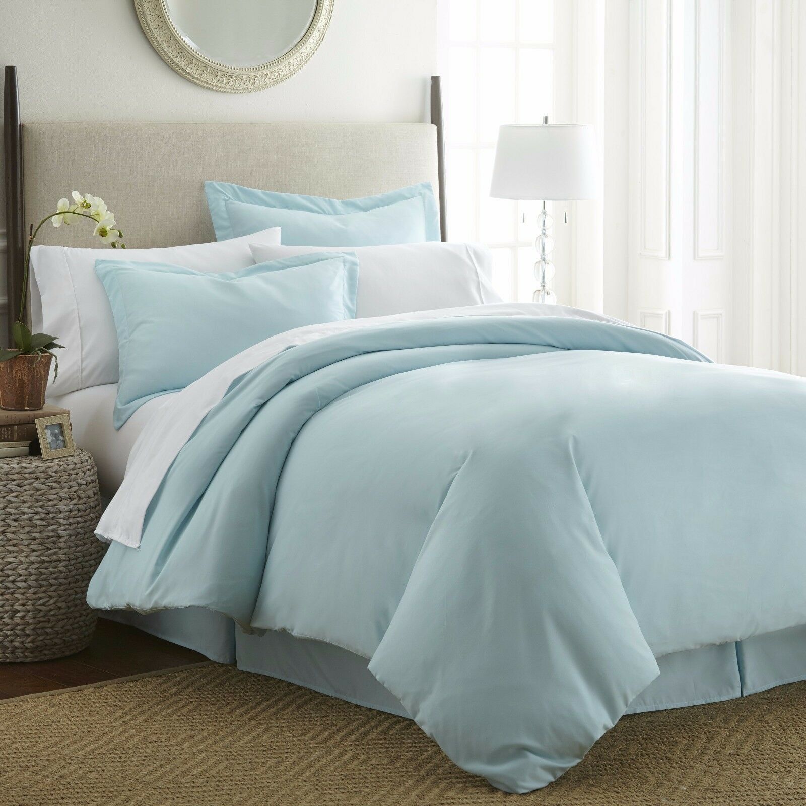 Aqua Ultra Soft Microfiber 3-Piece Duvet Cover Set