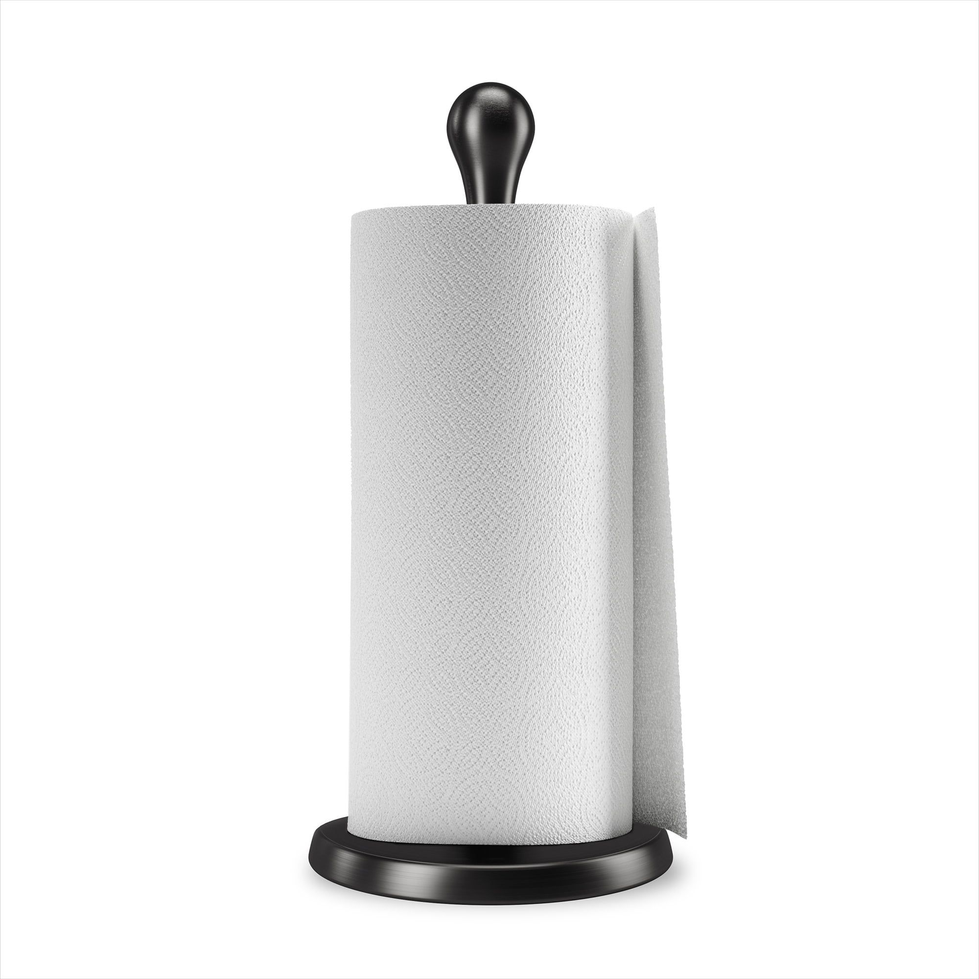 Modern Black Stainless Steel Stand-Up Paper Towel Holder