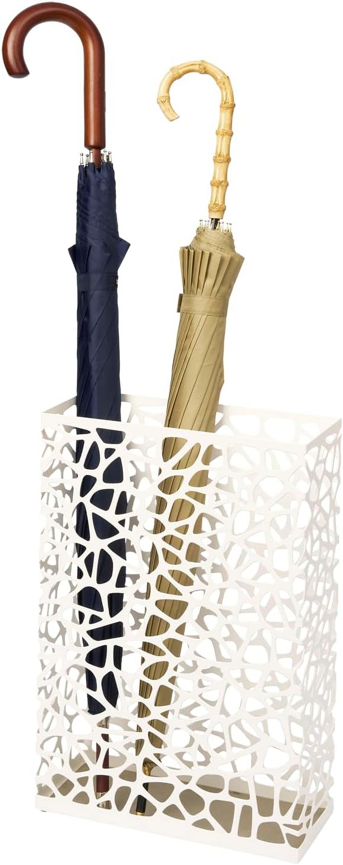 White Steel Bird's Nest Design Umbrella Stand