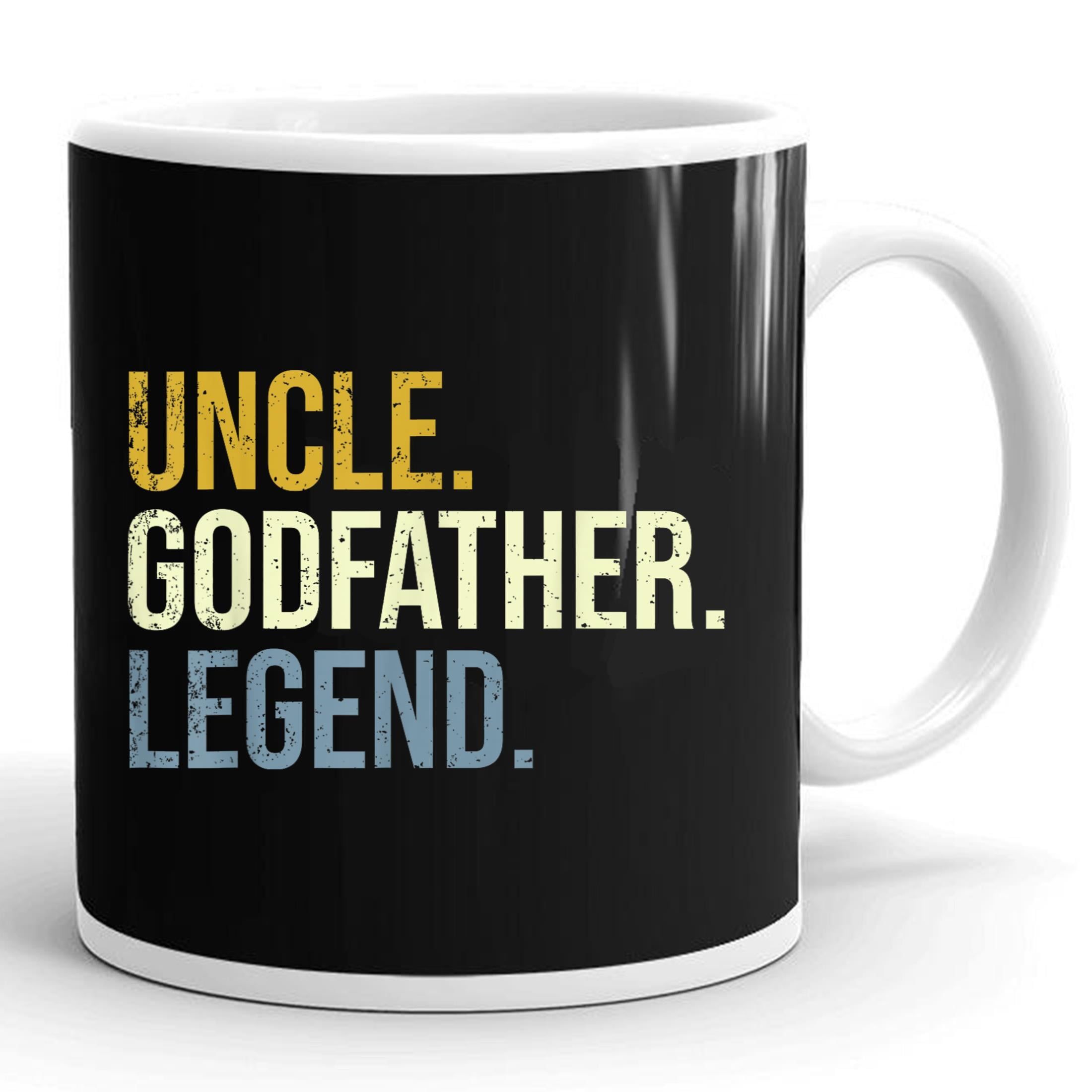 Brother Uncle Godfather Legend Black Ceramic Mug 11oz