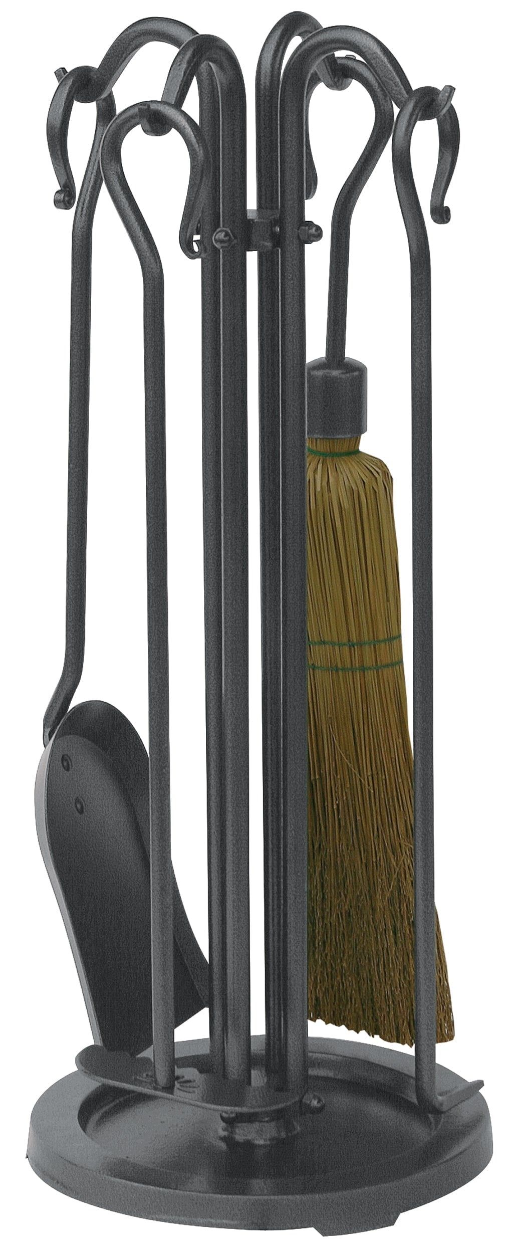 Olde World Iron Mini Fireplace Tool Set with Crook Handles