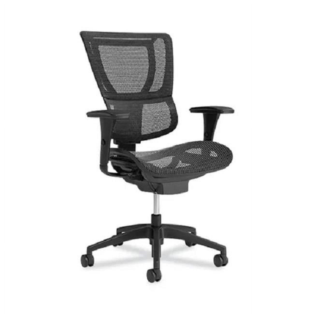 FlexFit Black Mesh Adjustable Lumbar Task Chair with Swivel