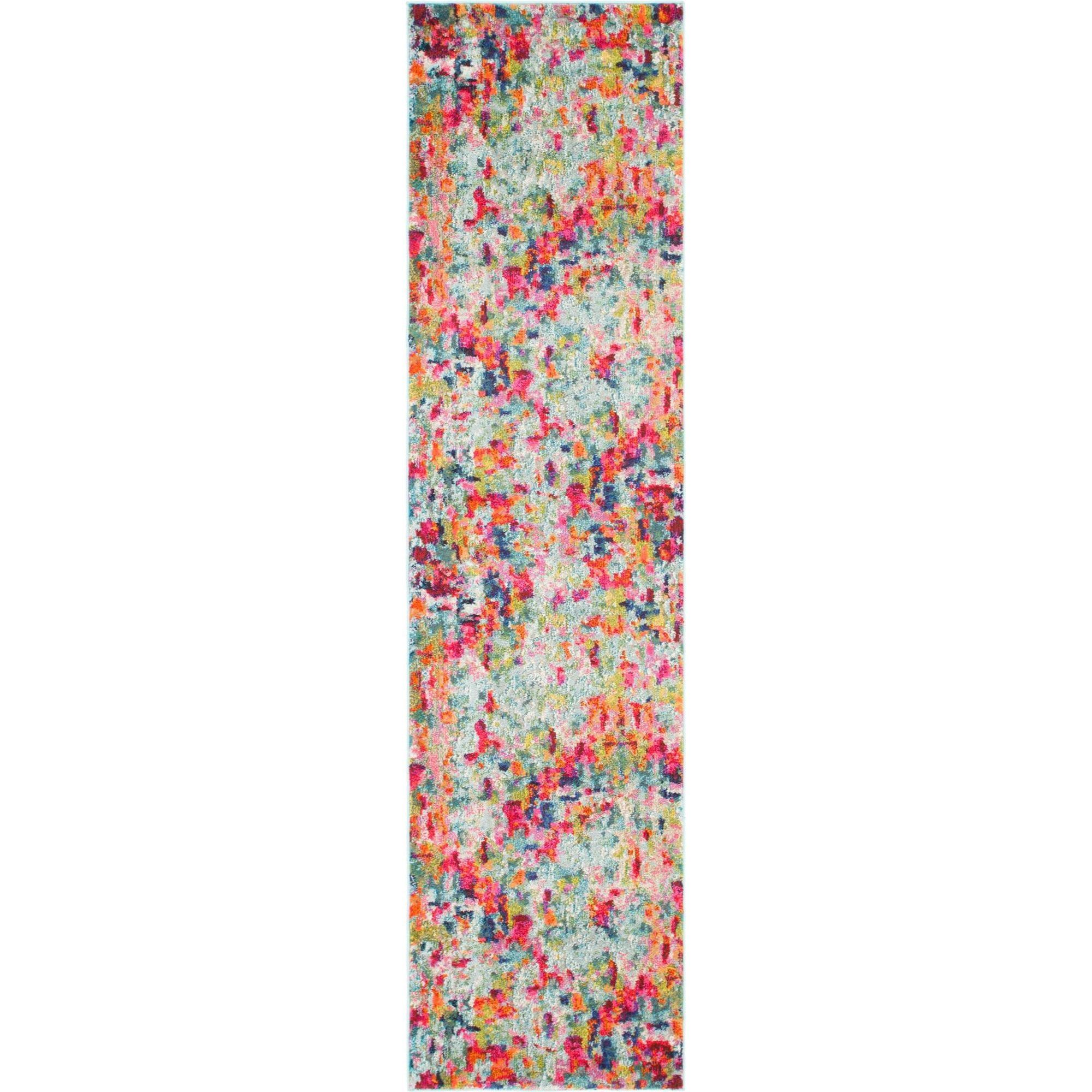 Champagne Chromatic Modern Abstract Runner Rug 2'7" x 10'