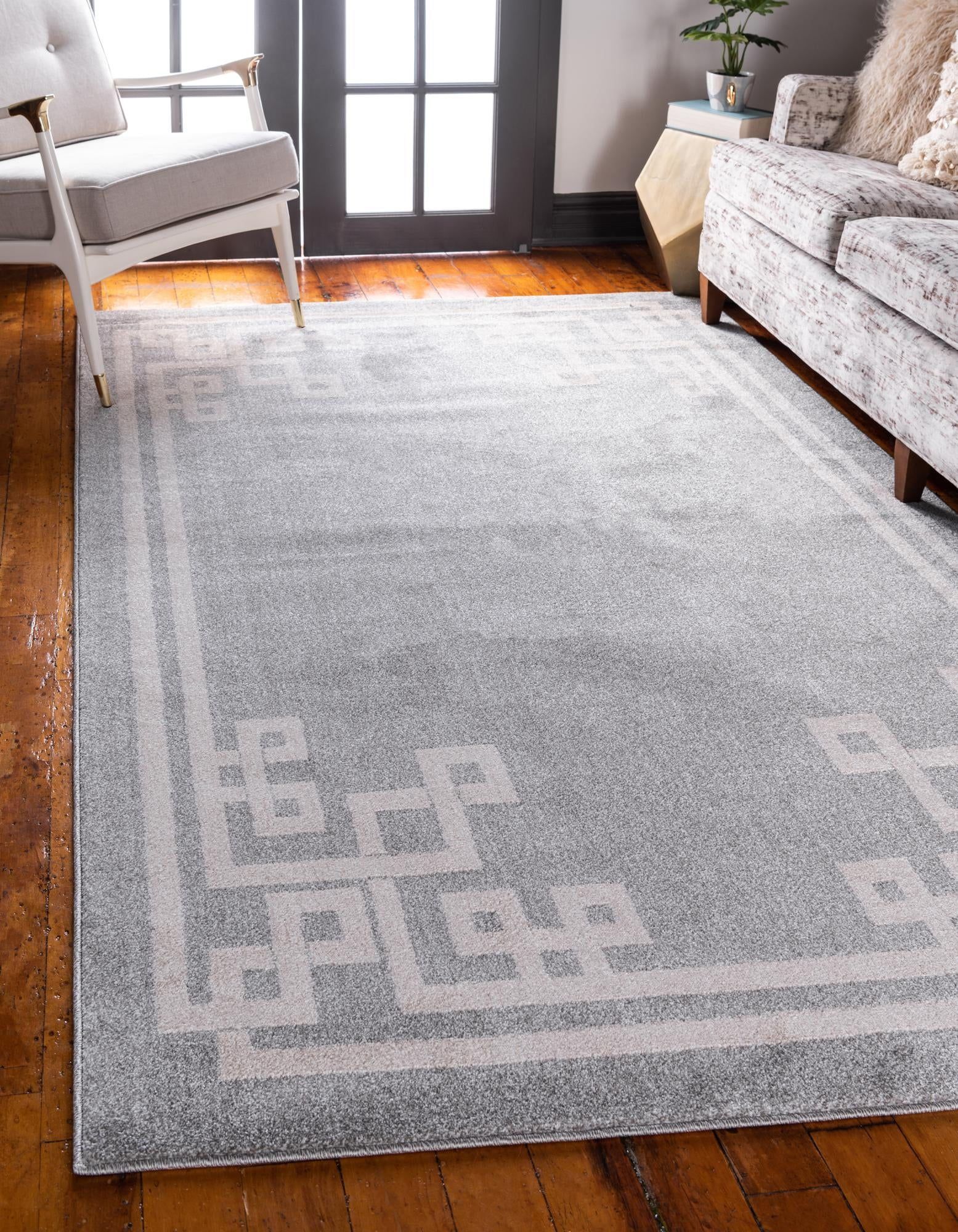 Athens Gray Geometric Rectangular Indoor Rug