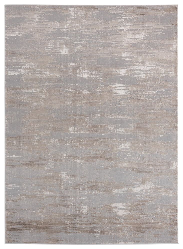 Abstract Wheat 63" x 86" Synthetic Stain-Resistant Area Rug