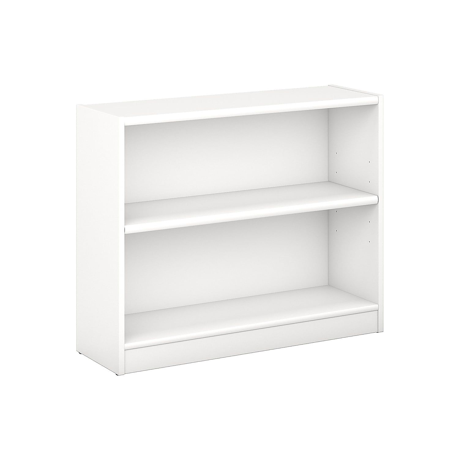 Pure White Adjustable 2-Shelf Engineered Wood Bookcase