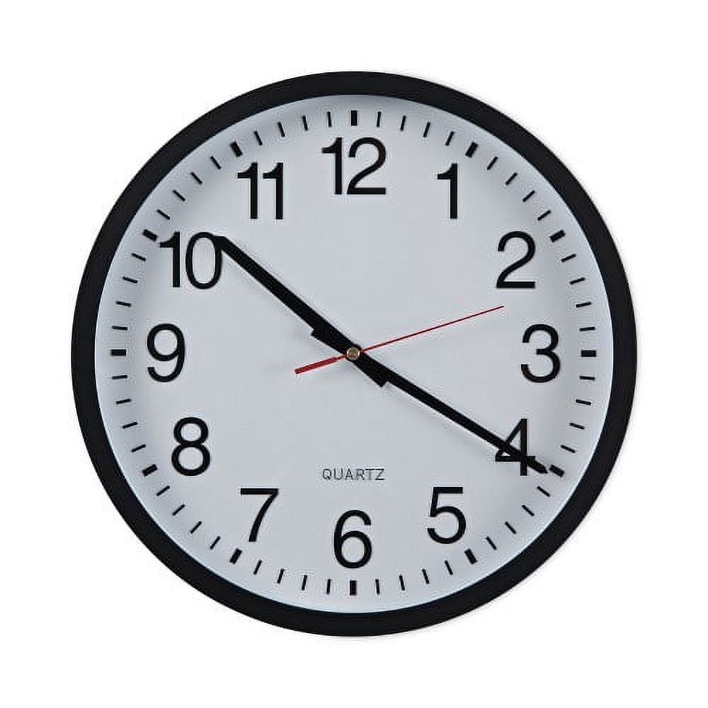 Classic Black and White 12.63" Analog Wall Clock