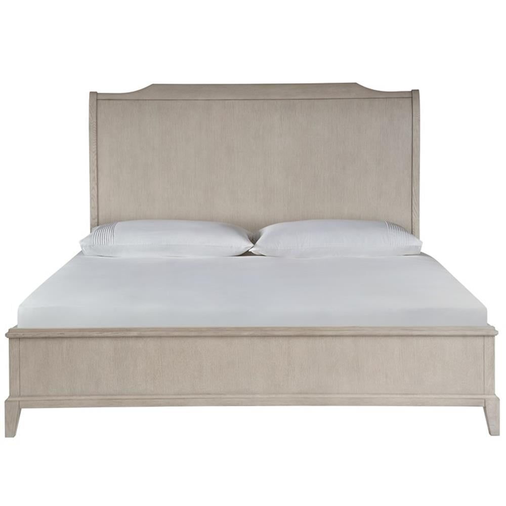 Silva Gray Oak Wood King Platform Bed with Headboard