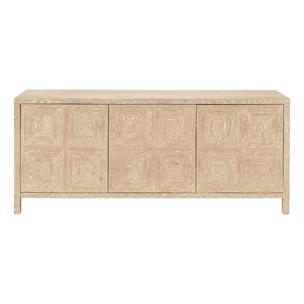 Natural Oak 76" Modern Farmhouse Media Console