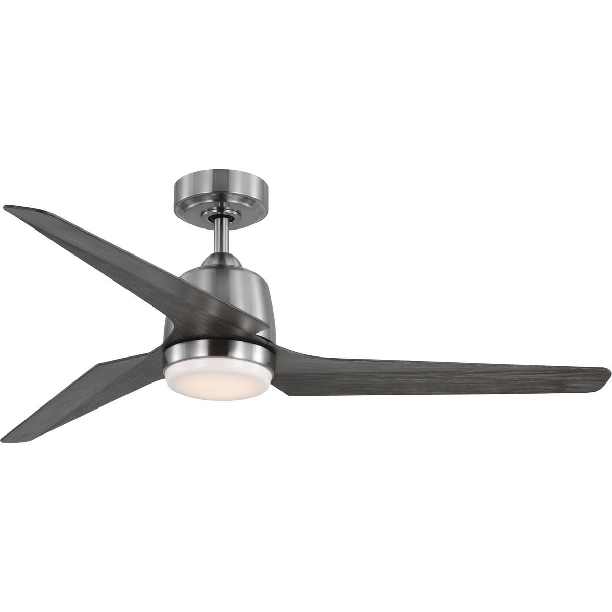 52" Brushed Nickel Ceiling Fan with LED Light and Remote