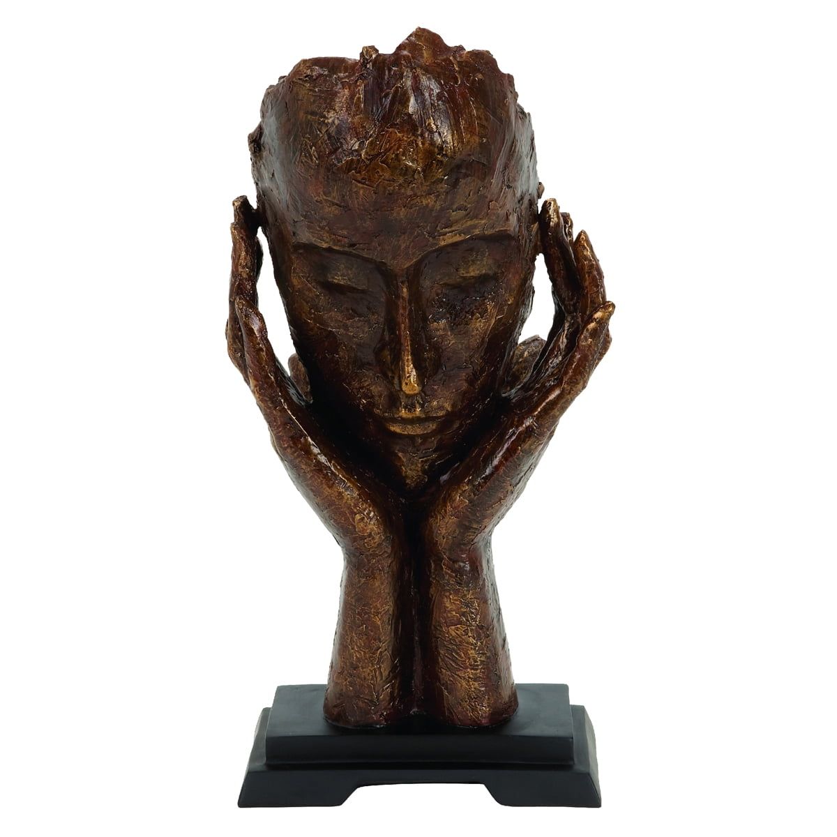 Bronze Polystone 16-Inch Contemporary Tabletop Sculpture