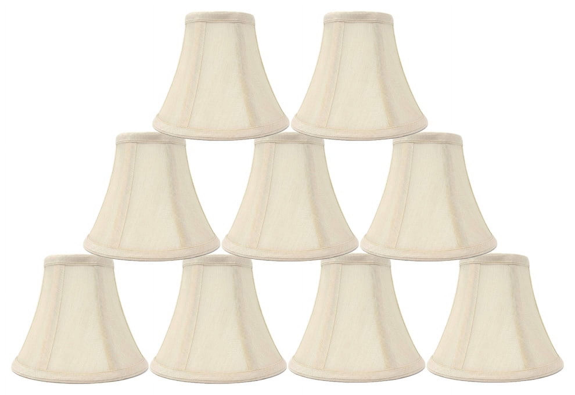 Elegant Cream Silk Empire Chandelier Lamp Shades, Set of 9