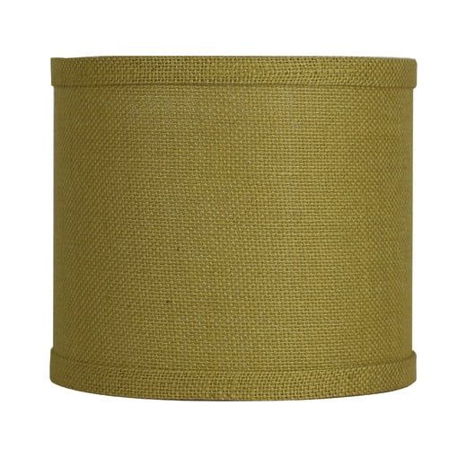 Mustard Yellow Burlap Drum Lamp Shade, 8-inch