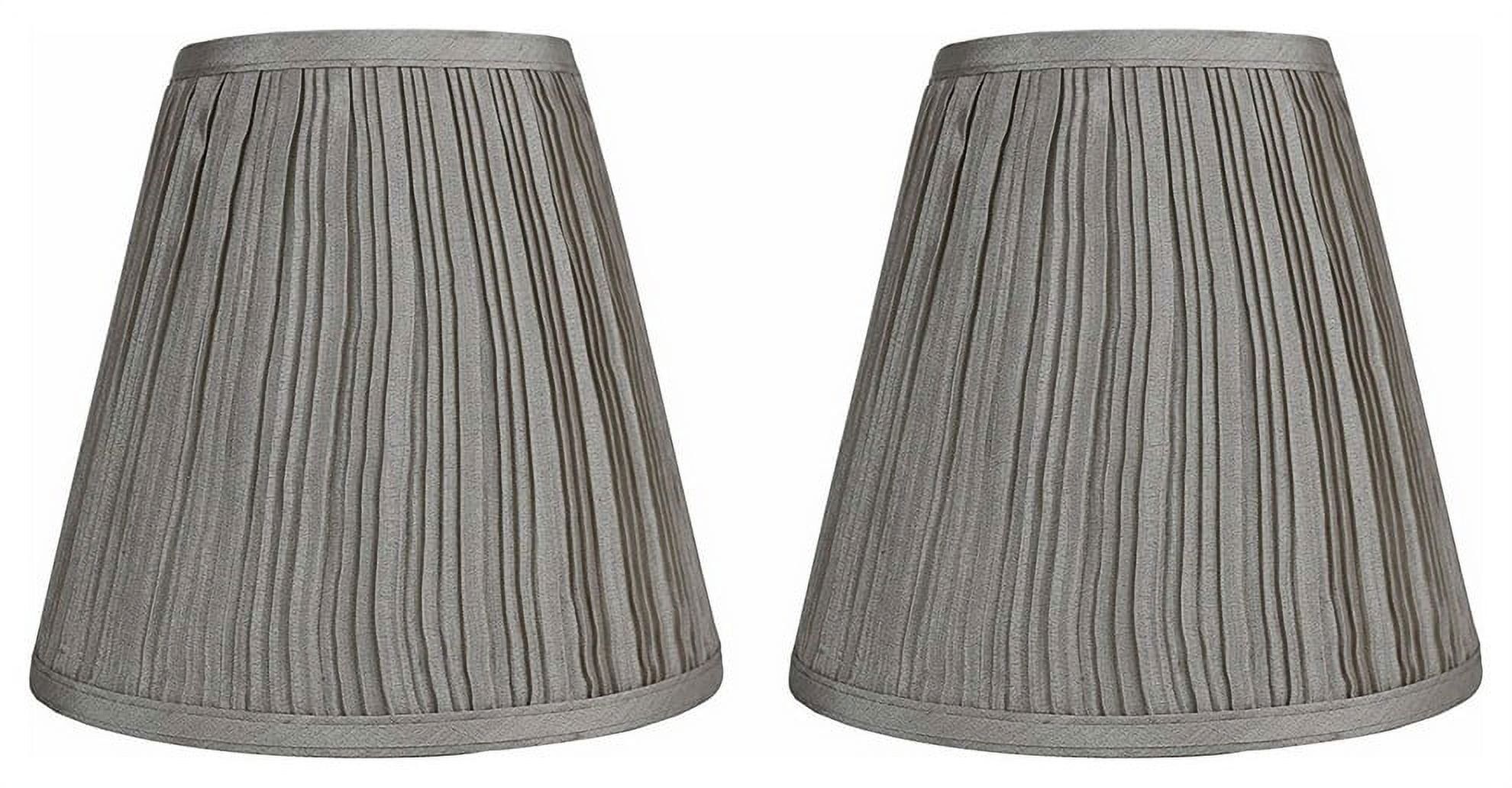 Champagne Pleated Faux Silk Empire Lamp Shade Set of 2