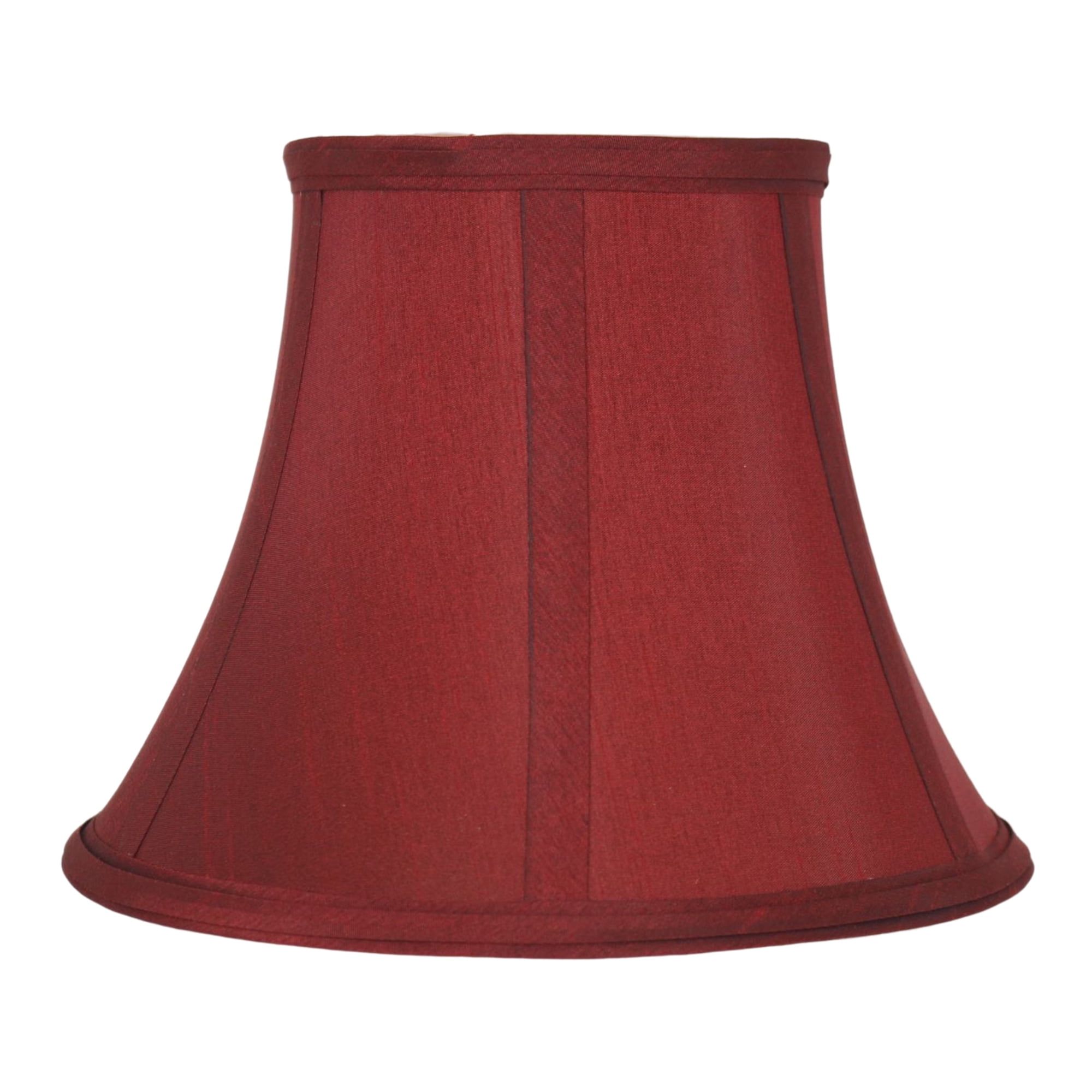 Burgundy Faux Silk Bell Lamp Shade, 9-inch