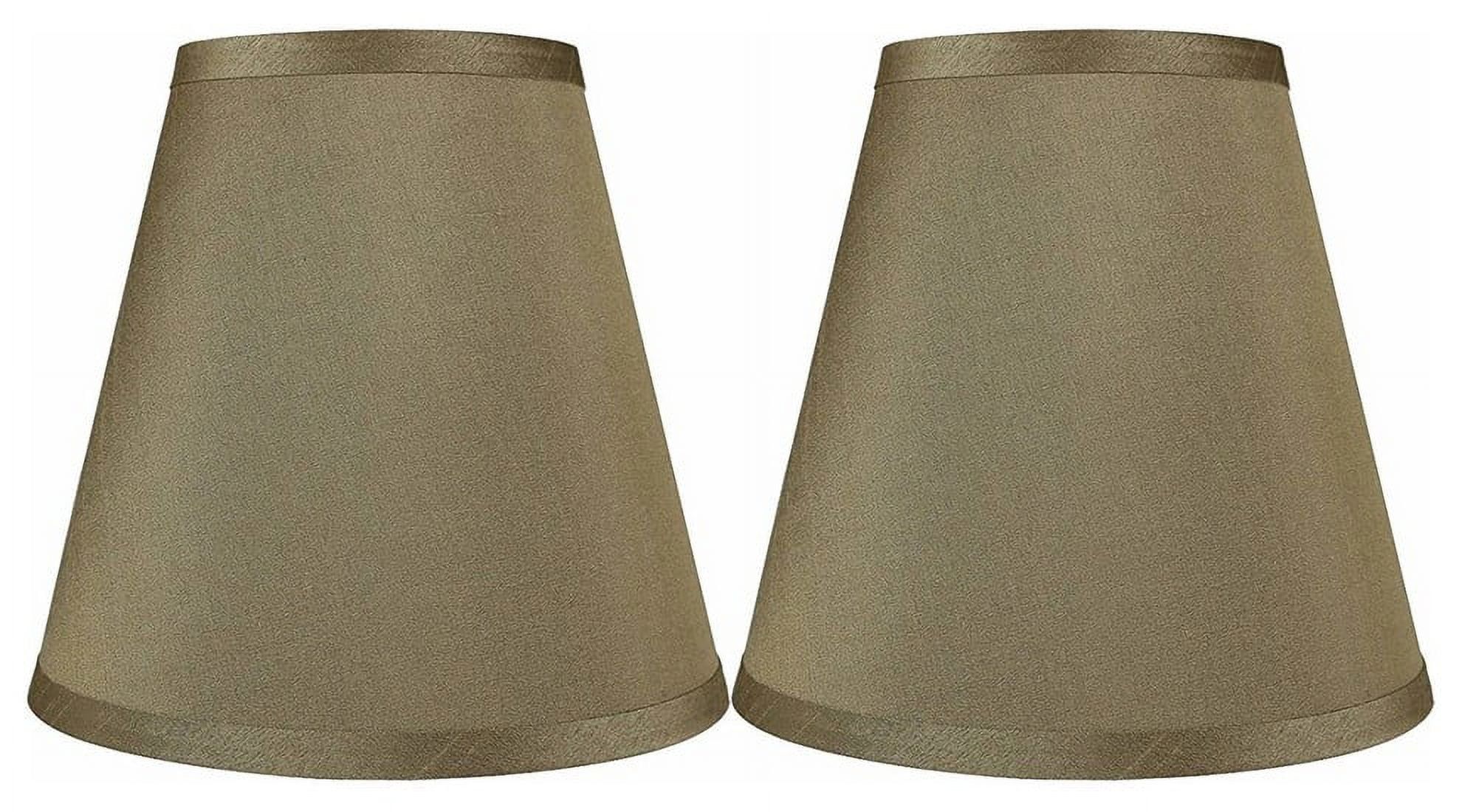 Golden Taupe Faux Silk Empire Lamp Shade Set of 2