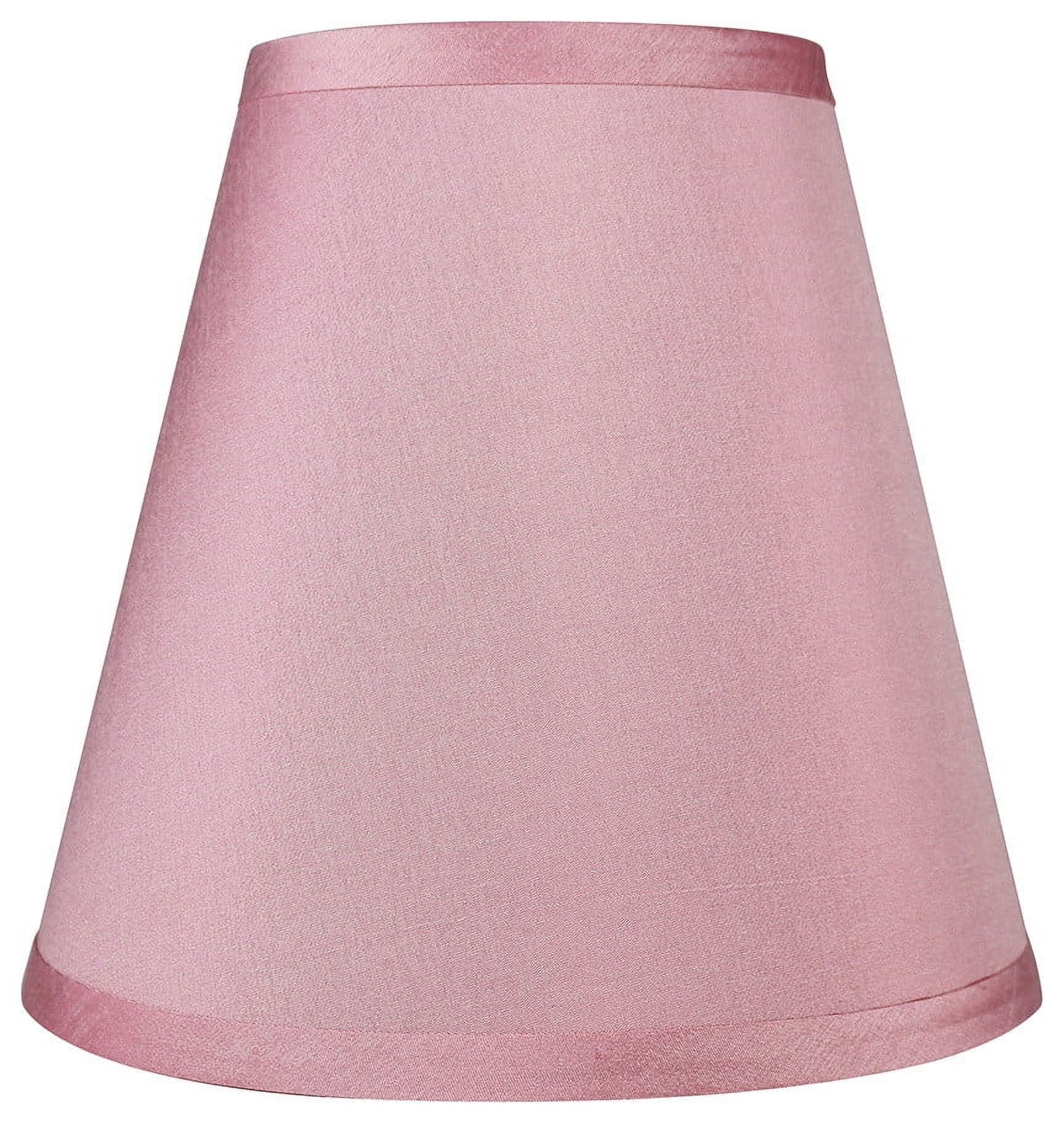 Pink Faux Silk Empire Lamp Shade with White Spider Fitter