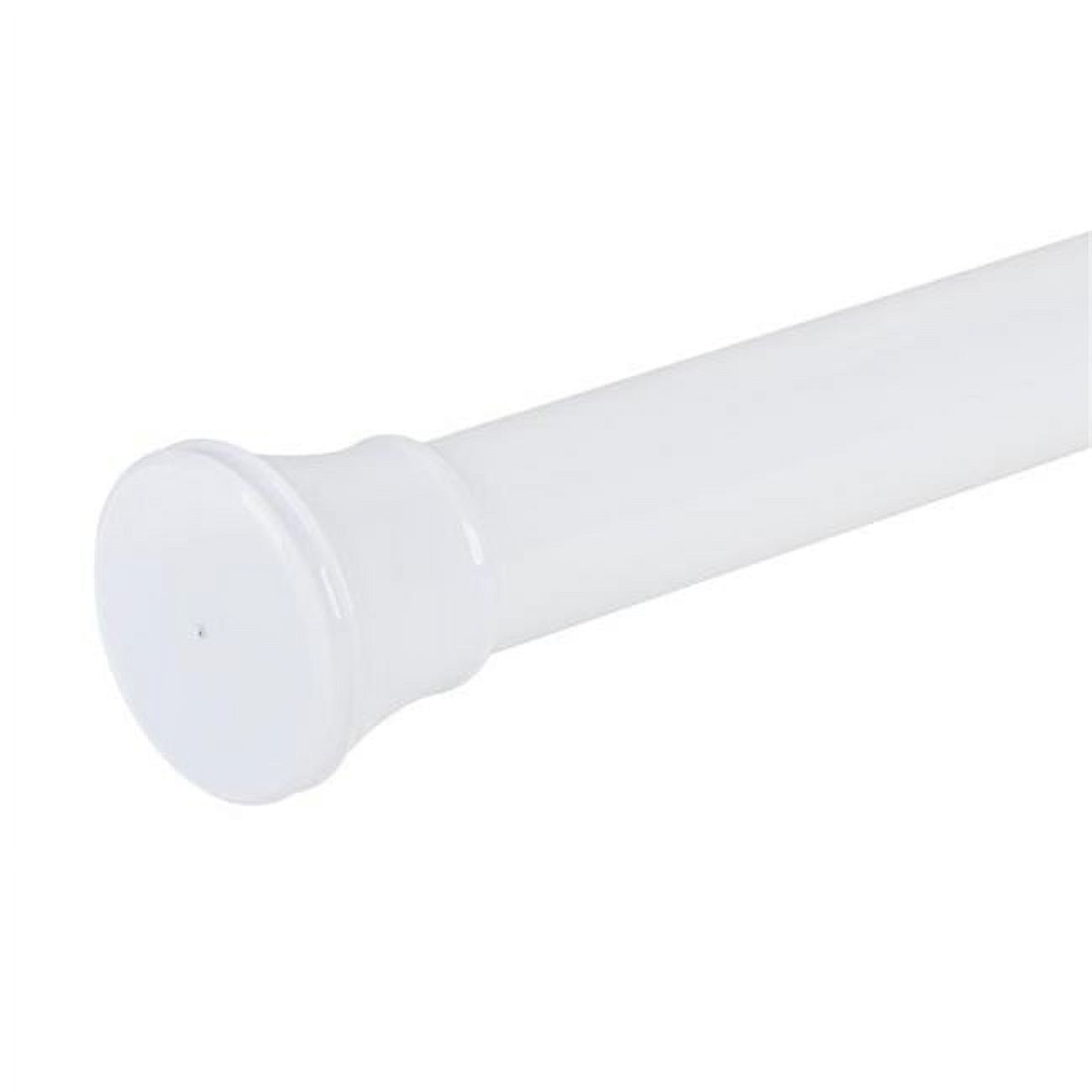 Adjustable Chrome Aluminum Tension Shower Rod with PVC End Cap