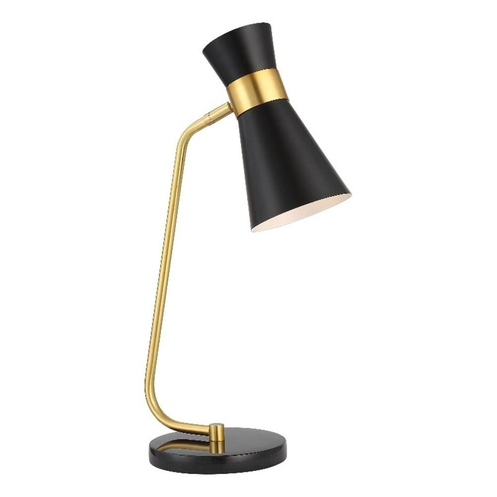 Adjustable Gold and Black Marble Desk Lamp