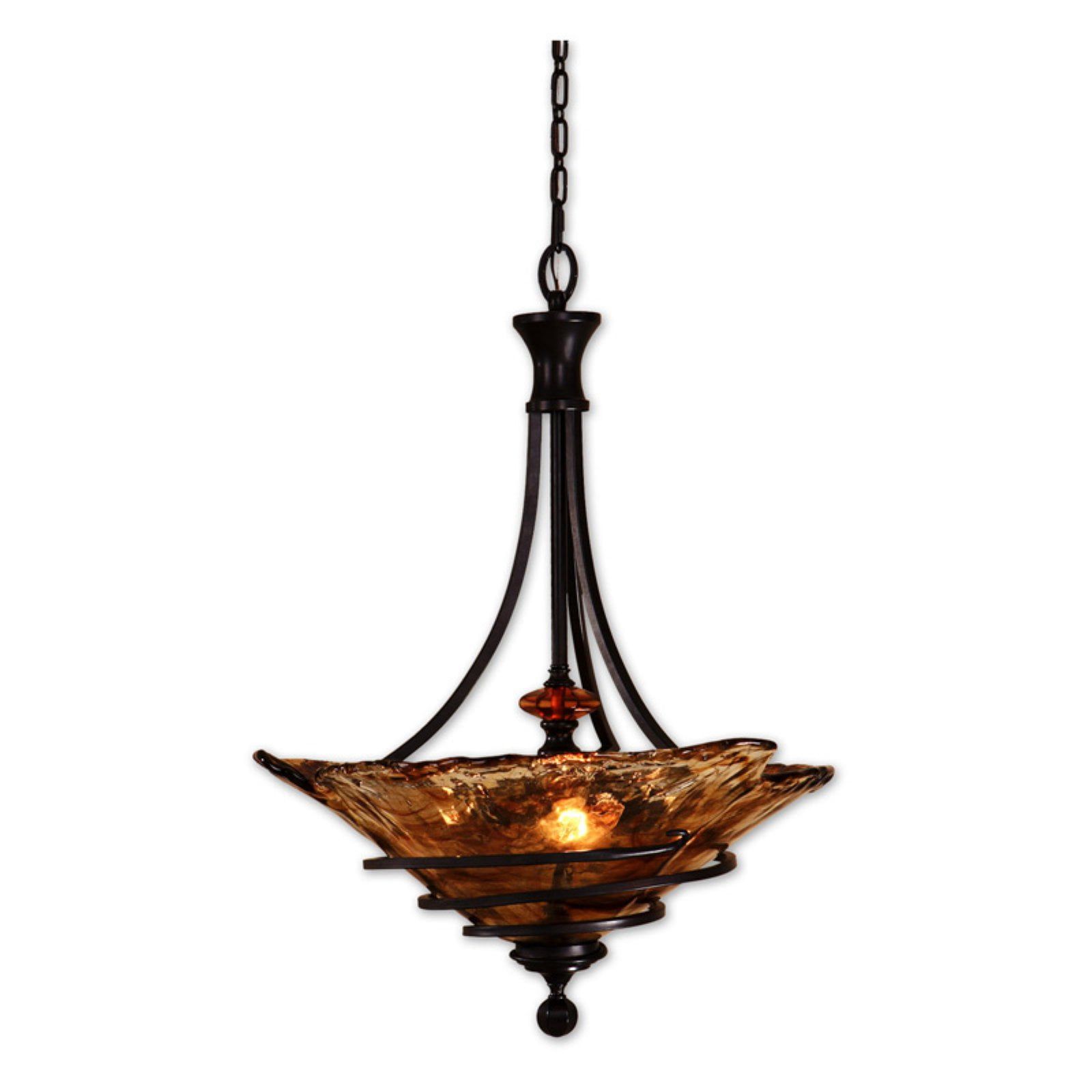 Vitalia 22" Wide Oil Rubbed Bronze 3-Light Pendant Chandelier