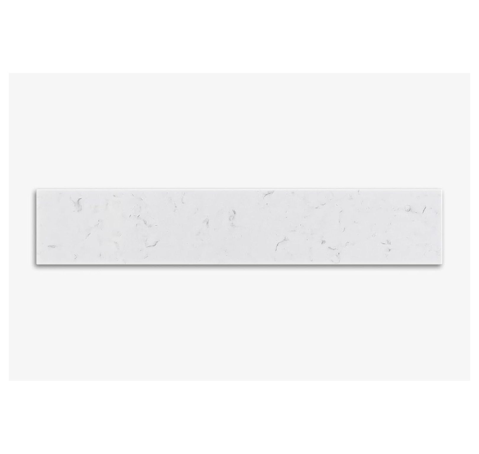 Carrara White Polished Quartz Rectangular Sidesplash