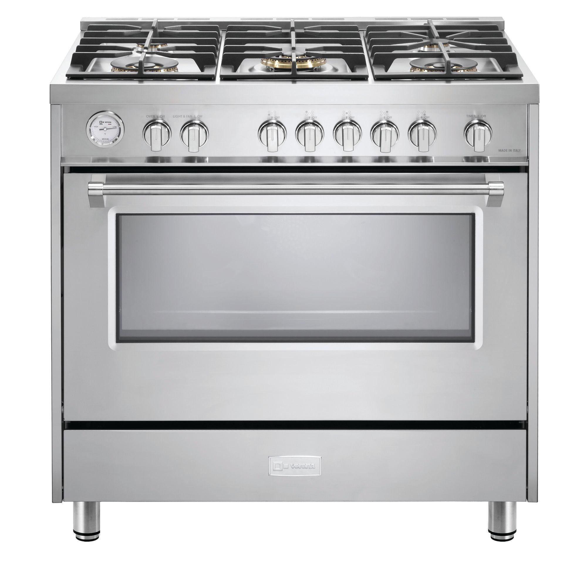 Verona 36" Stainless Steel Gas Range with Griddle and Convection