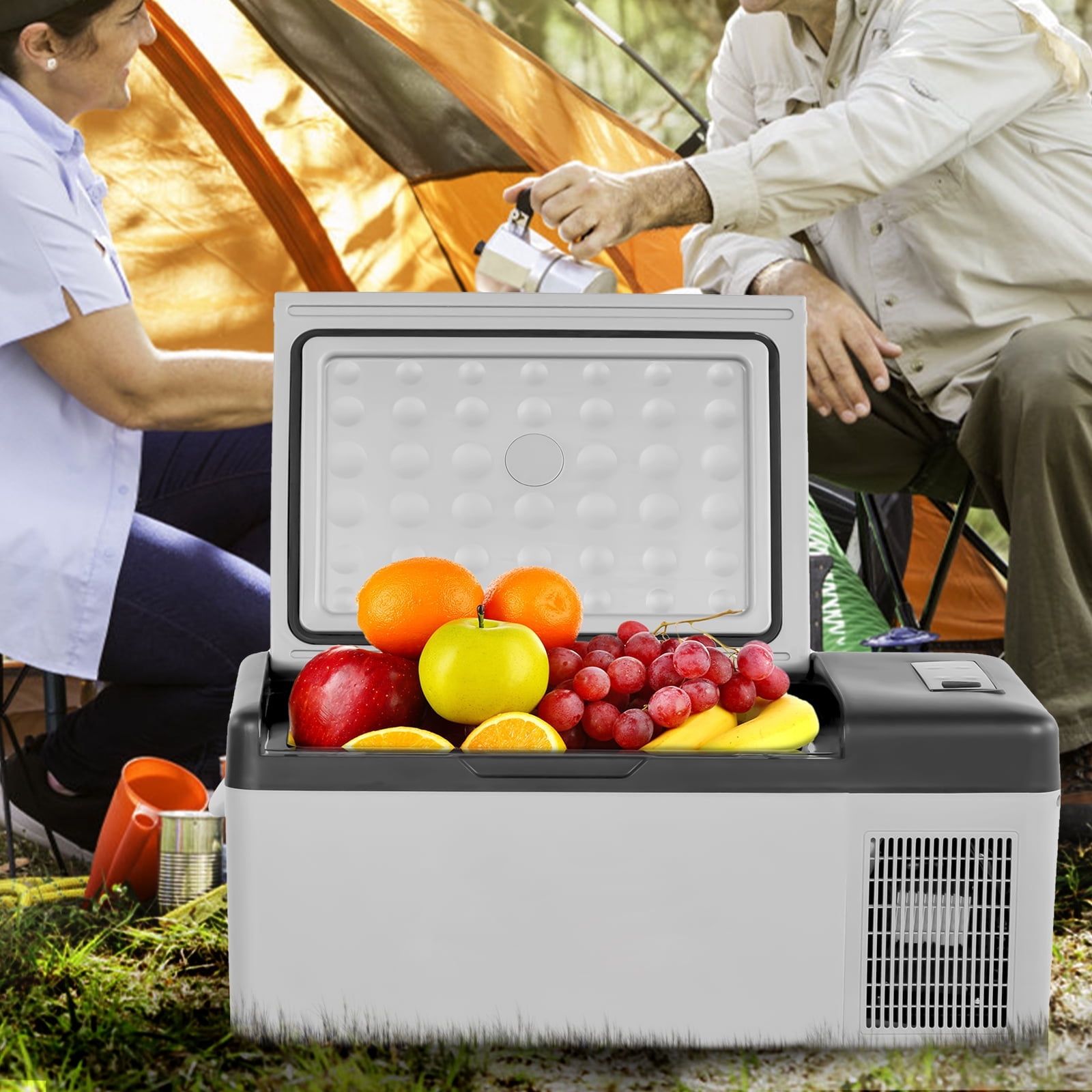 Compact Silver Smart Portable Car Refrigerator for RV