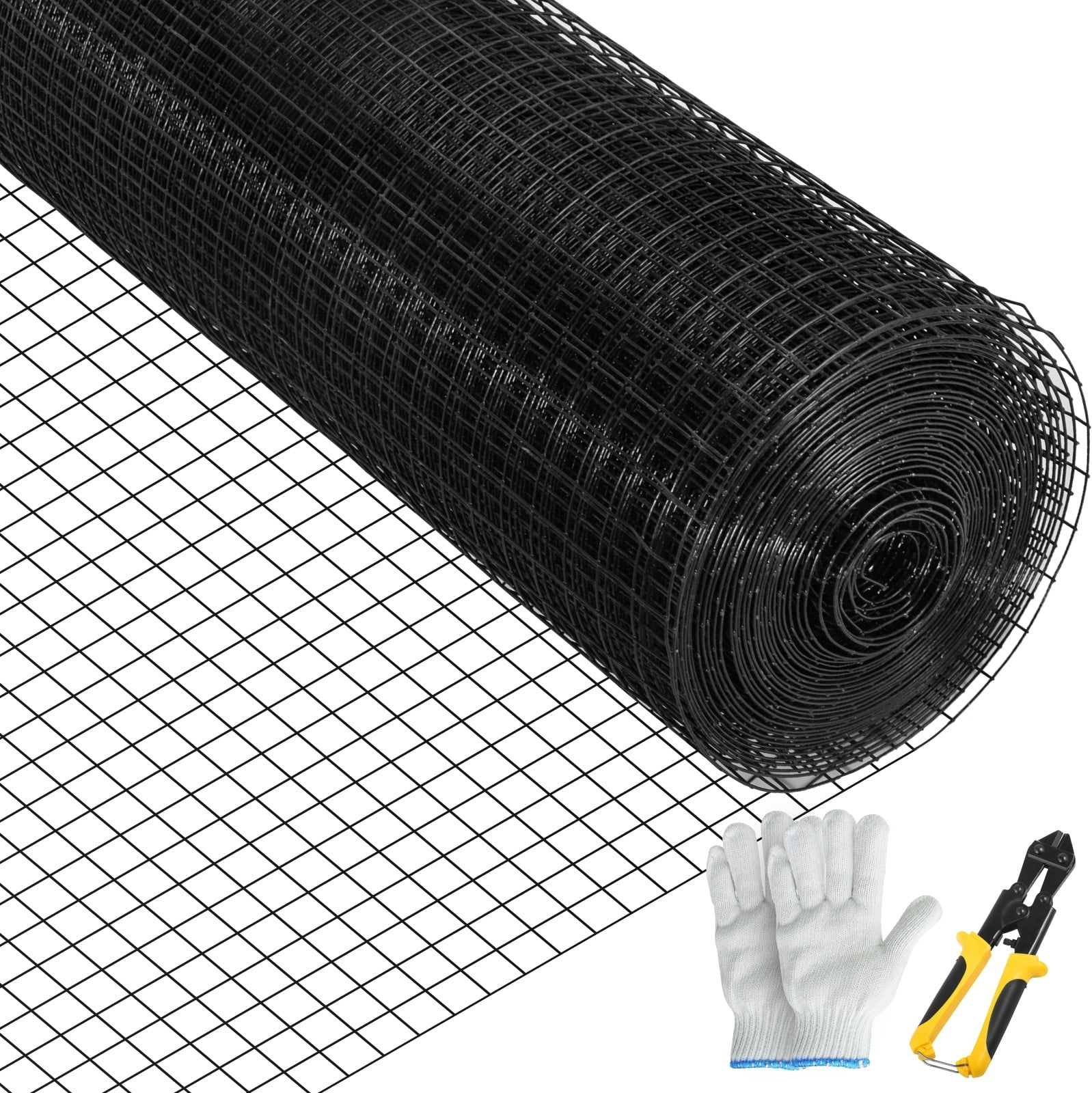 Black Vinyl Coated Steel 24" x 50' Garden Border Fence