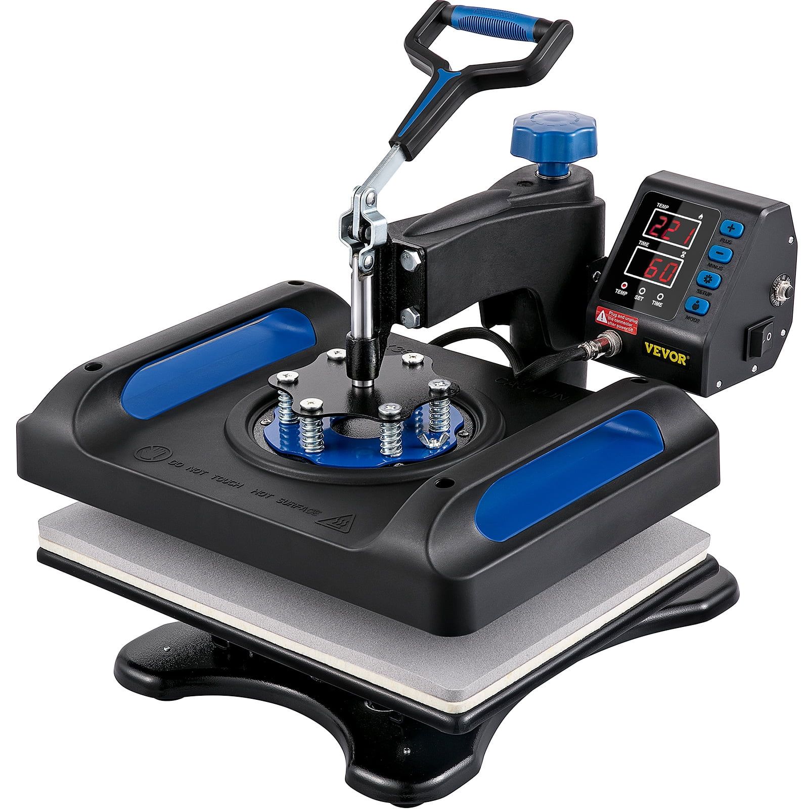 VEVOR 12 x 15 Inch Blue and Black Digital Heat Press Machine