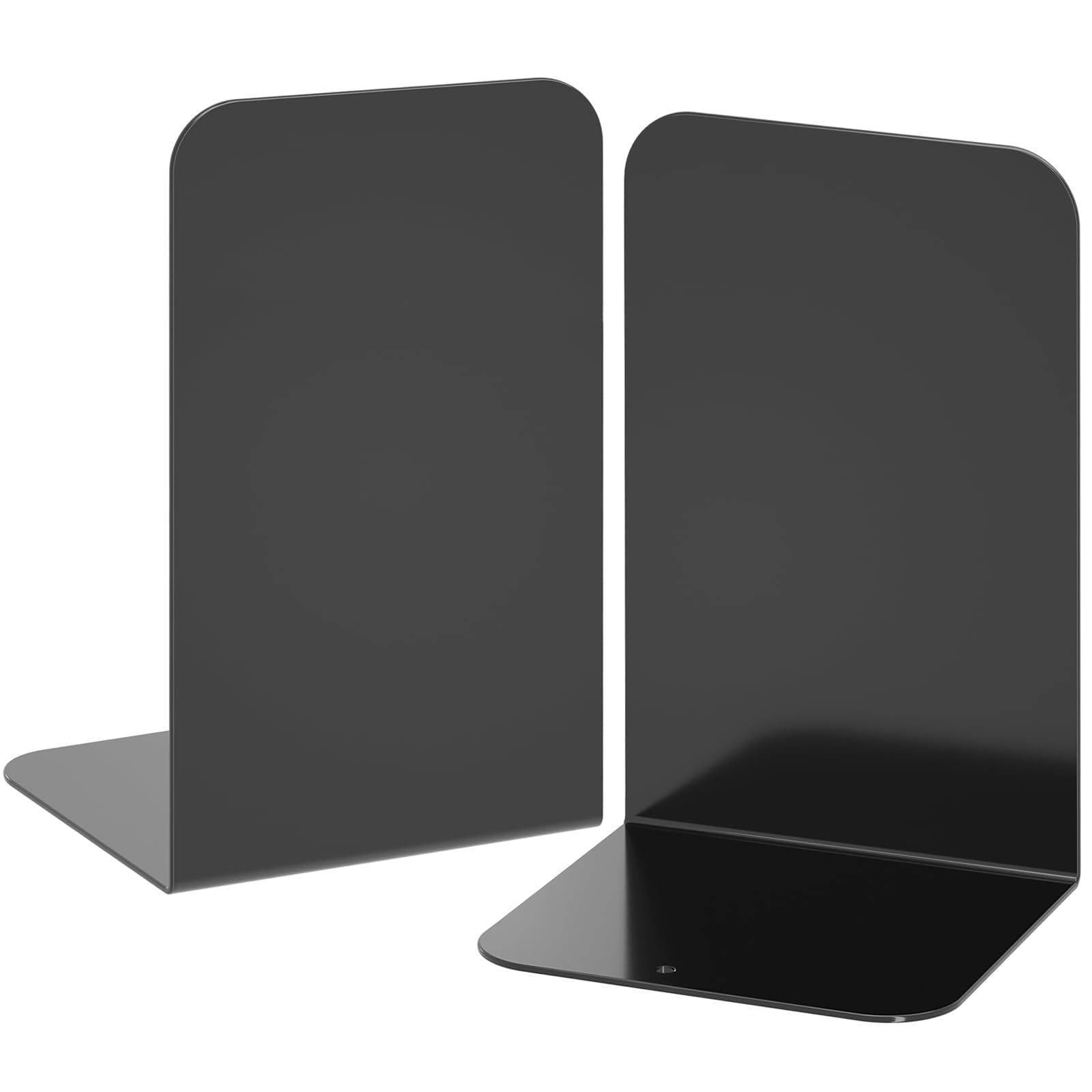 Black Metal Heavy-Duty Bookends for Shelves