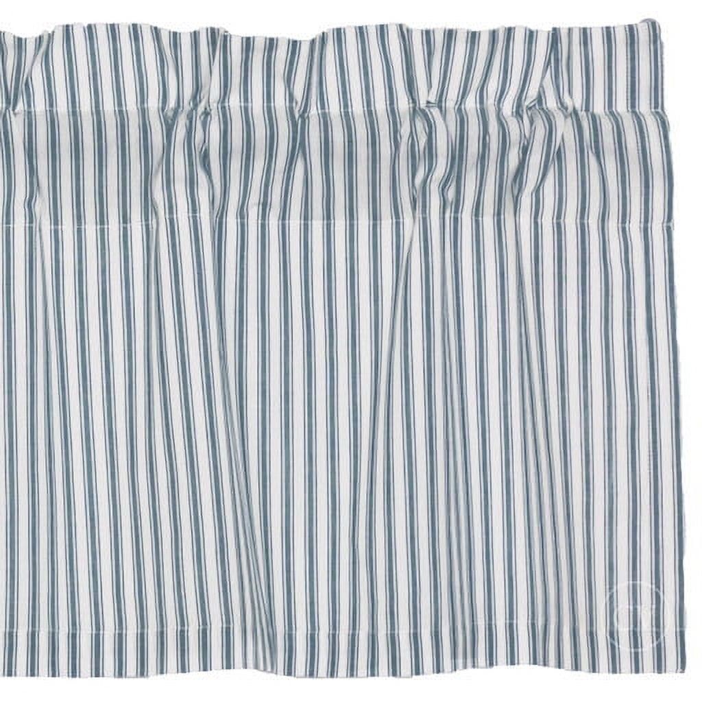 Denim Blue and White Striped Cotton Valance 16x72