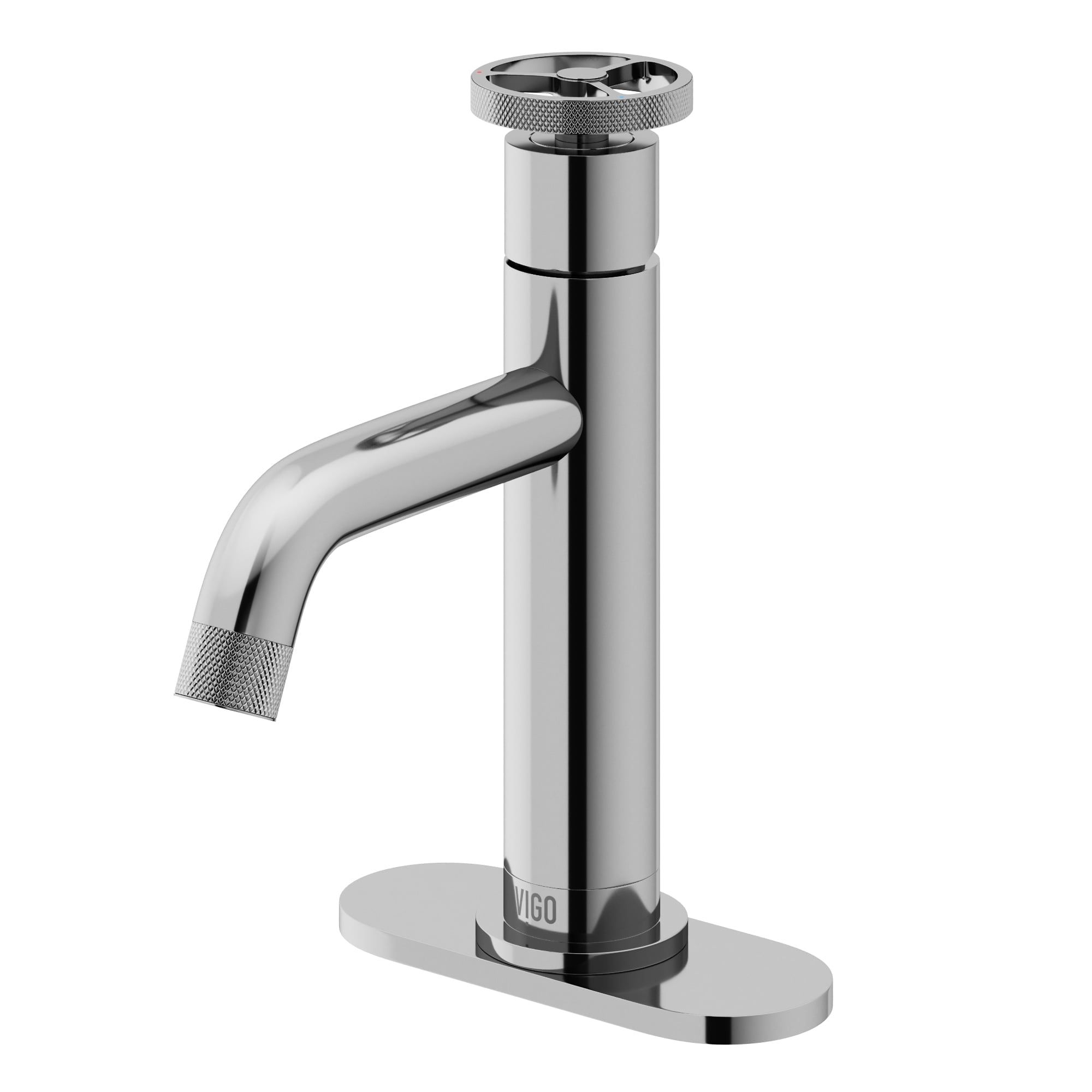 Cass Chrome Single-Handle Bathroom Faucet with Deck Plate