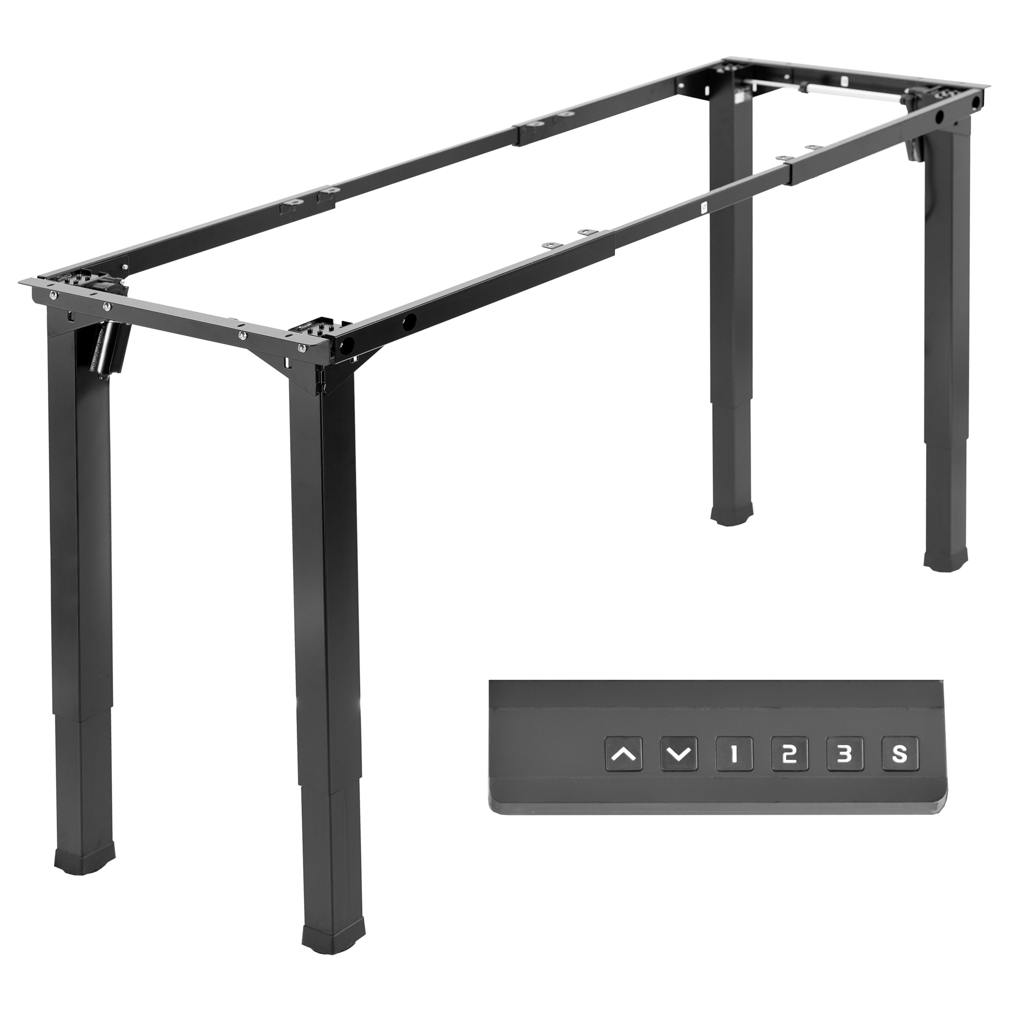 VIVO Black Steel Electric Dual-Motor Adjustable Desk Frame